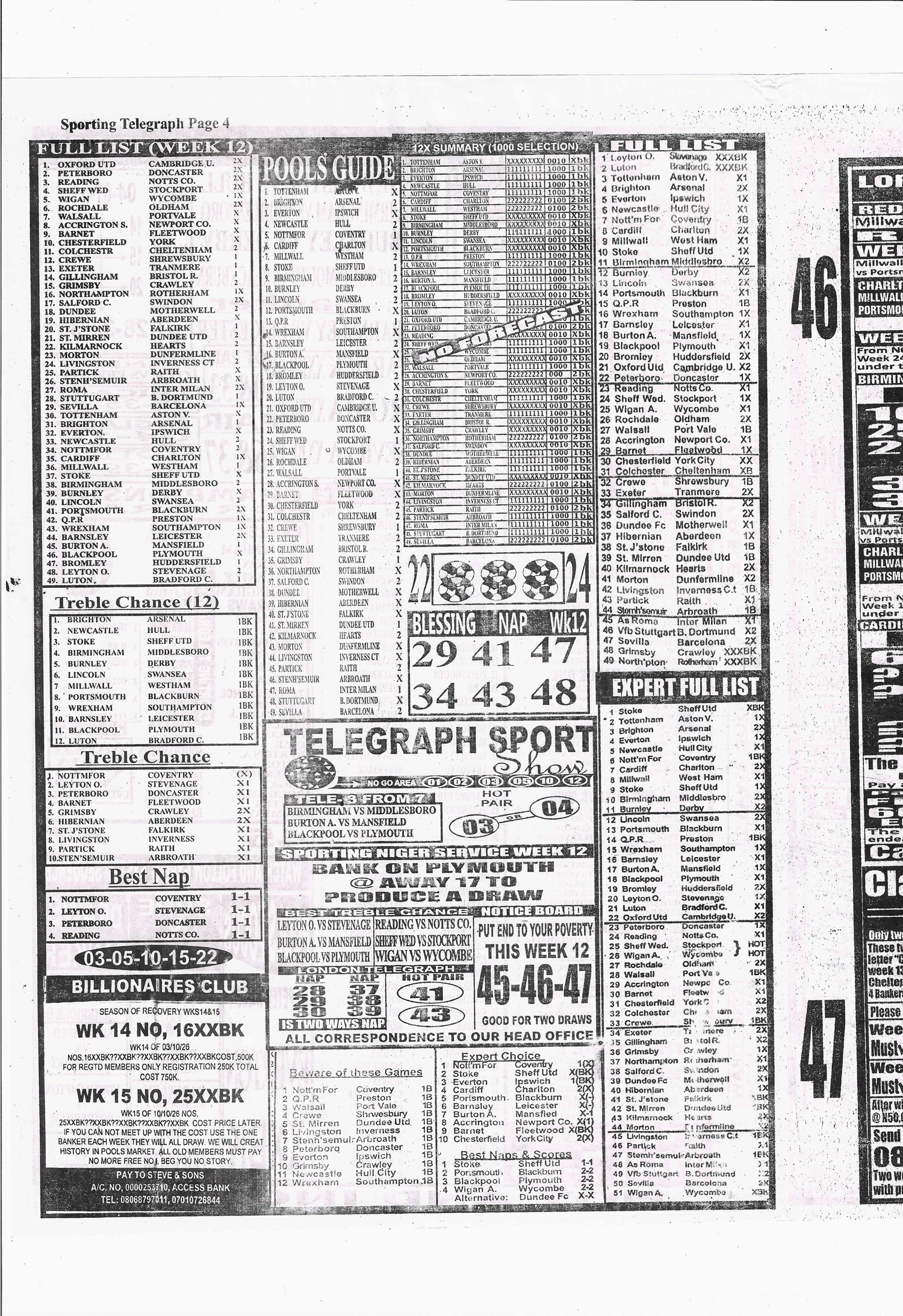 week 12 sporting telegraph 2026 page 4
