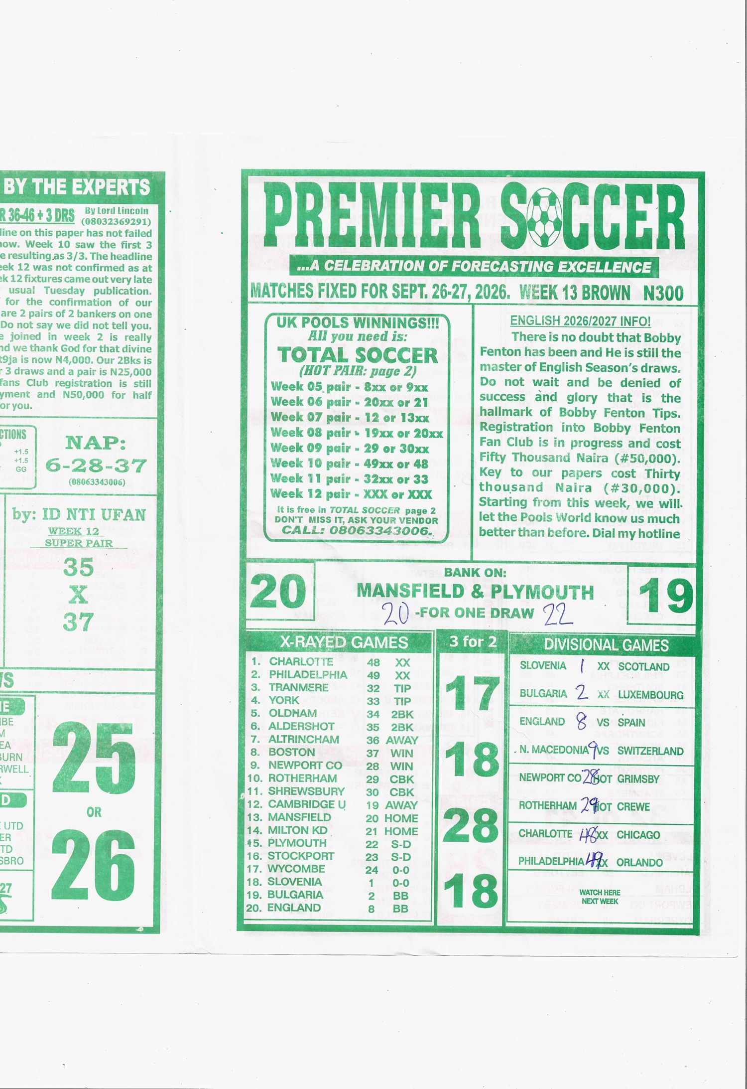 week 13 premier soccer 2026 page 1