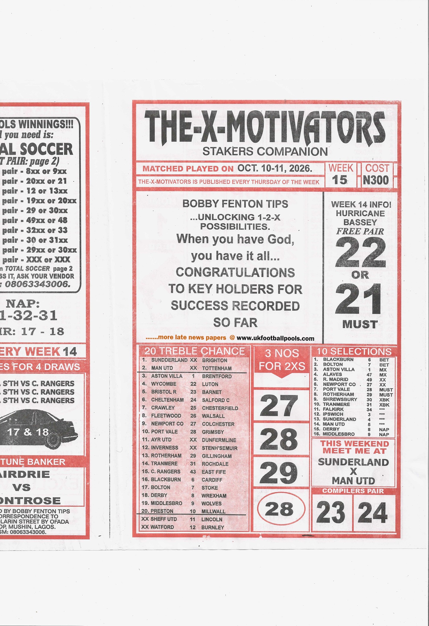 week 15 the x motivators 2026 page 1