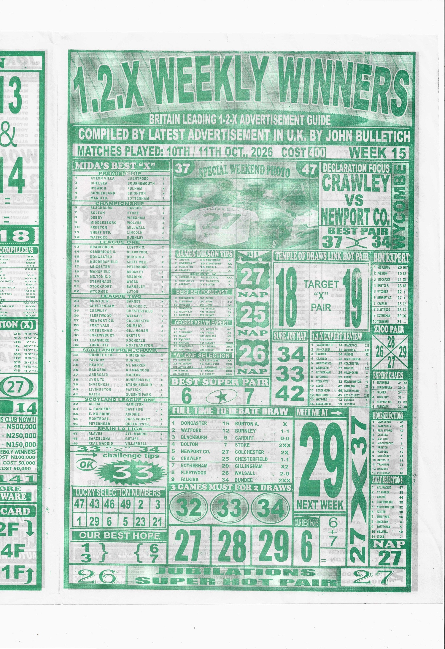 week 15 weekly winners 2026 page 1
