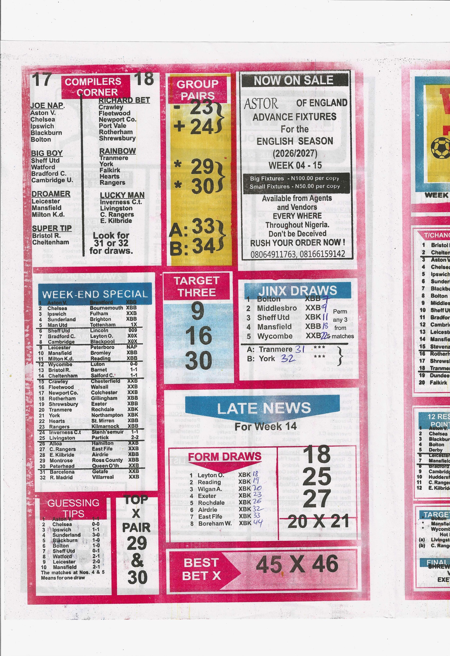 week 15 winner target 2026 page 4
