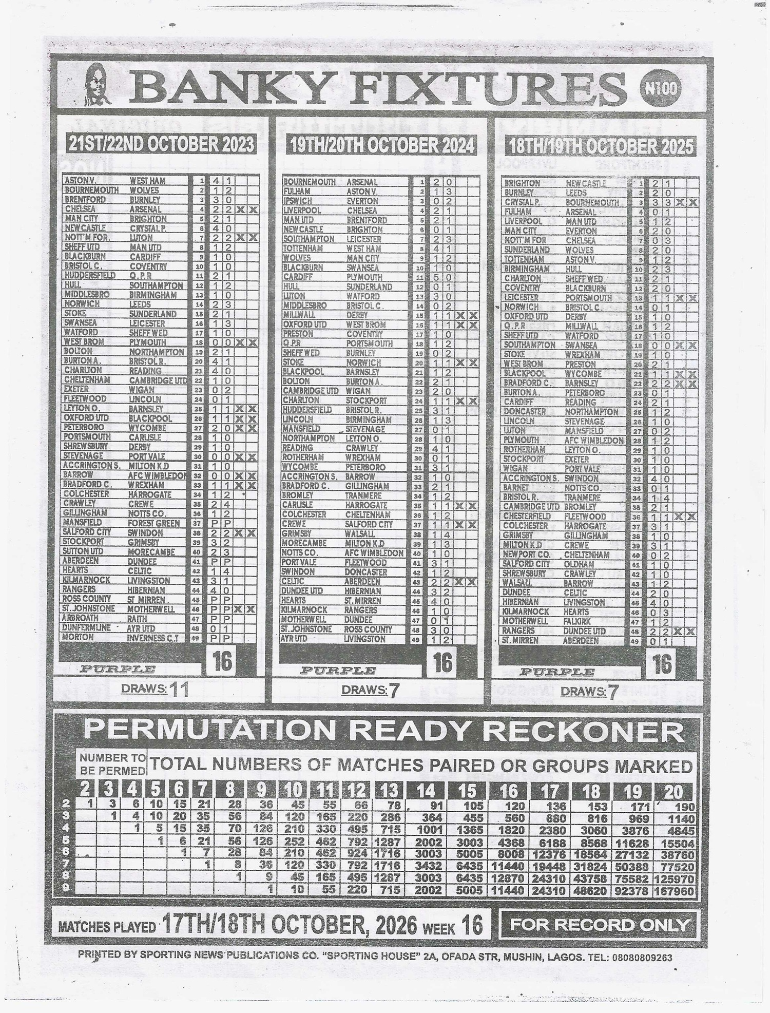 week 16 banky fixtures 2026 back page