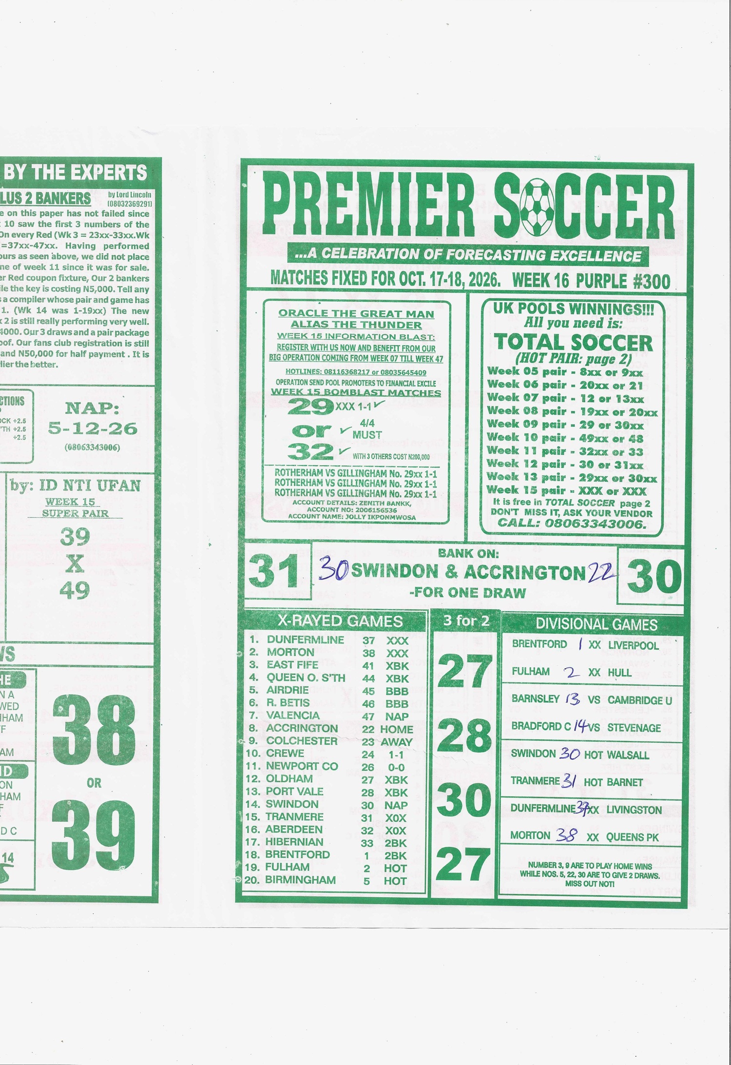 week 16 premier soccer 2026 page 1