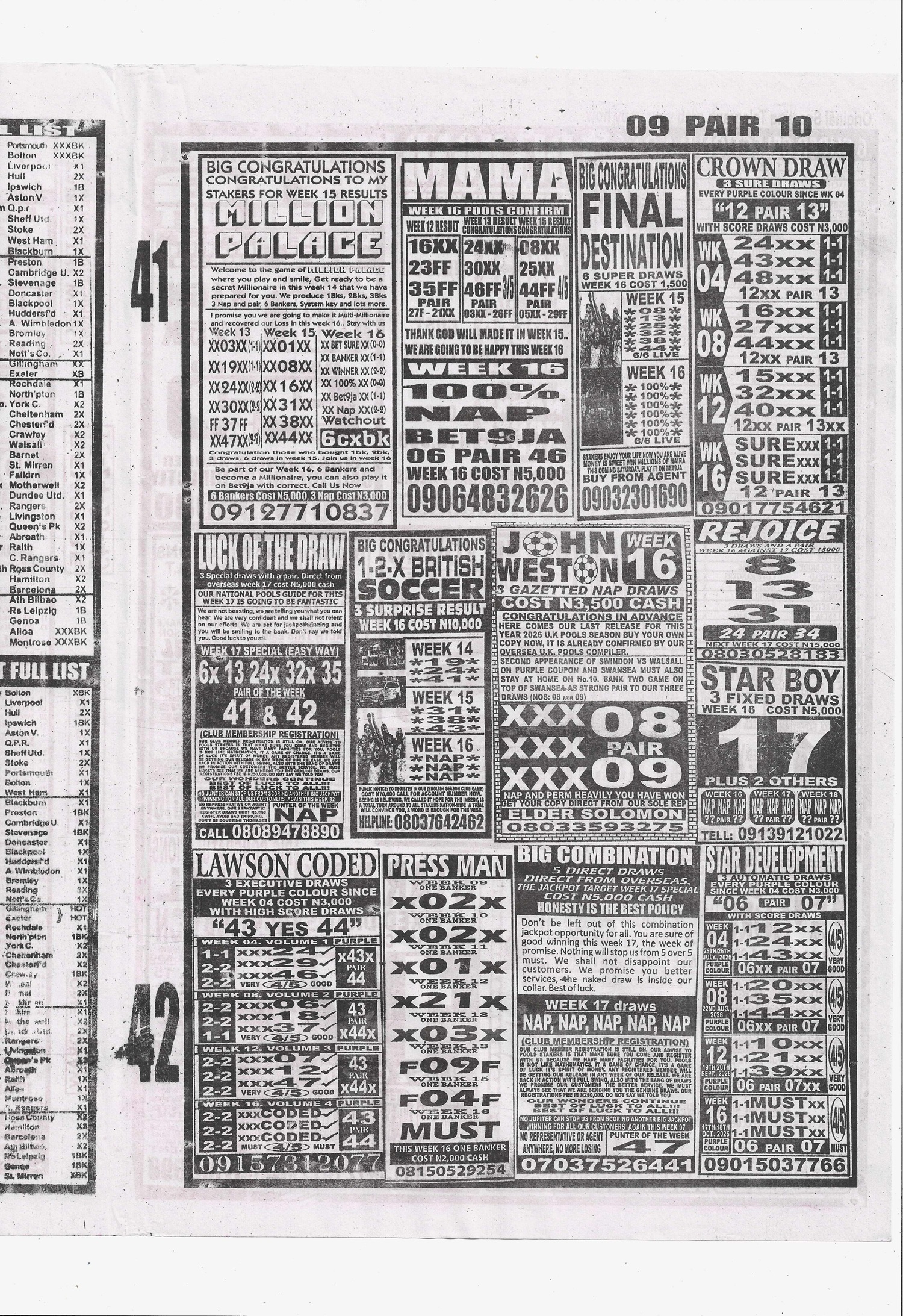 week 16 sporting telegraph 2026 page 5