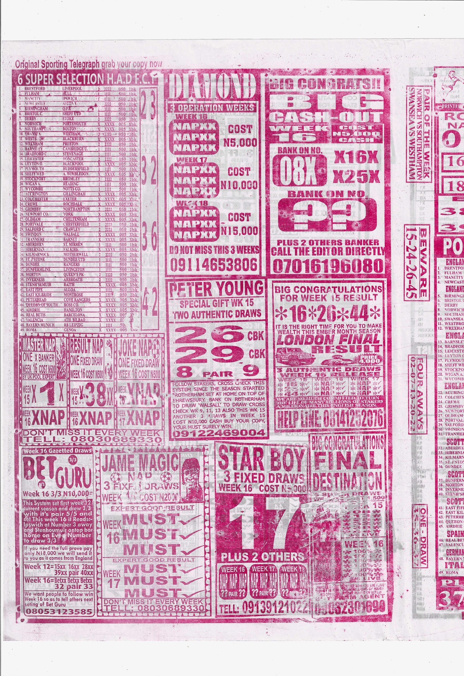week 16 sporting telegraph 2026 page 6