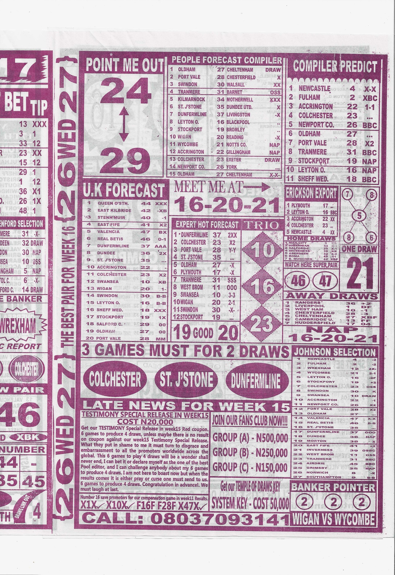 week 16 temple of draws 2026 page 3