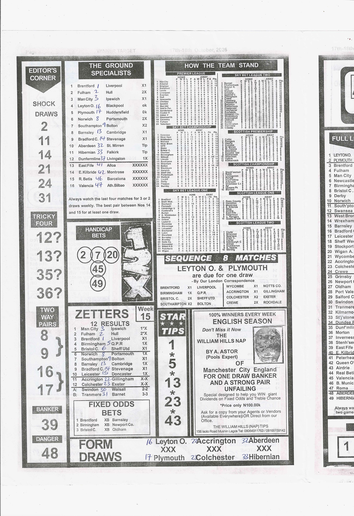 week 16 winner target 2026 page 2