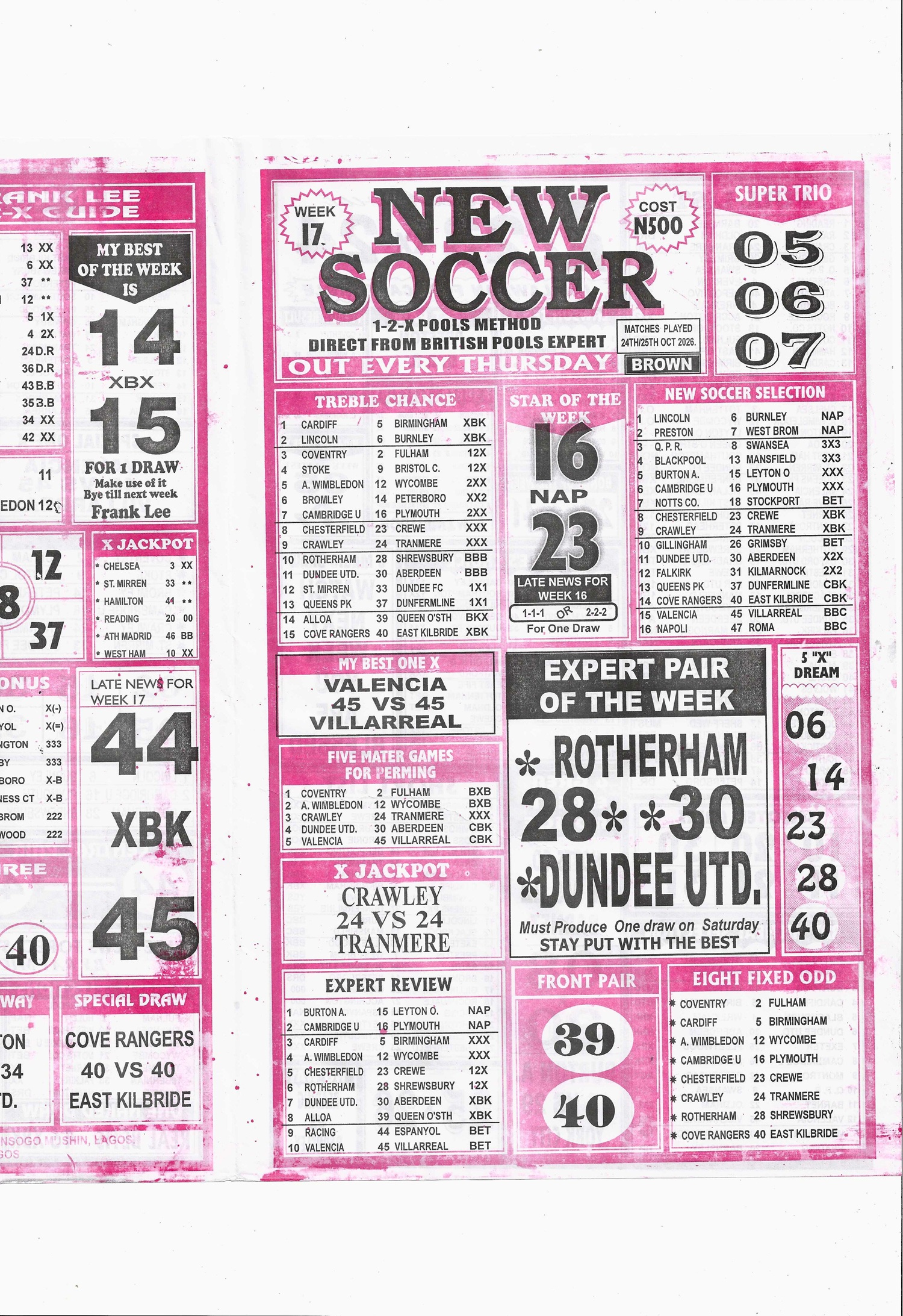 week 17 new soccer 2026 page 1