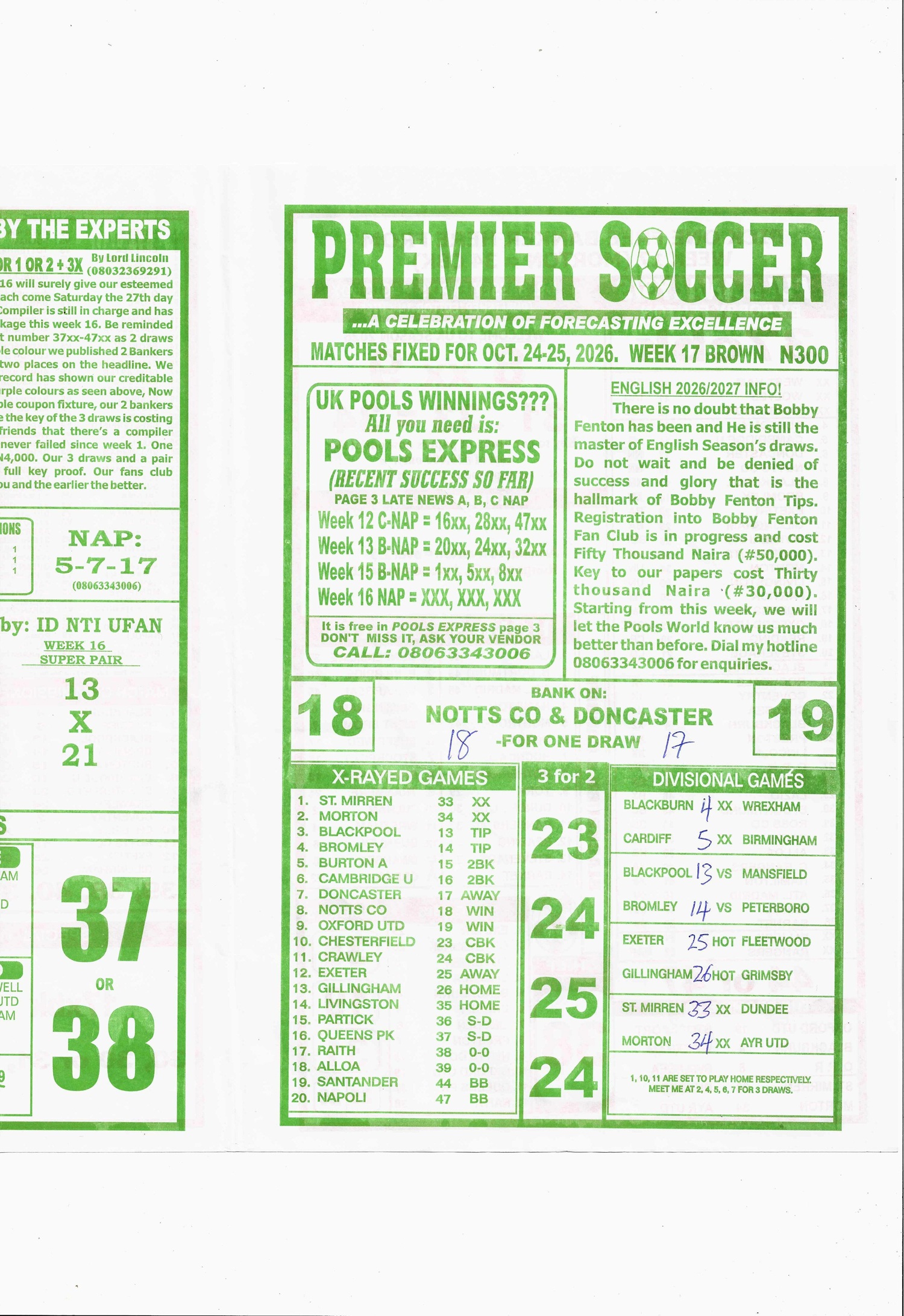 week 17 premier soccer 2026 page 1