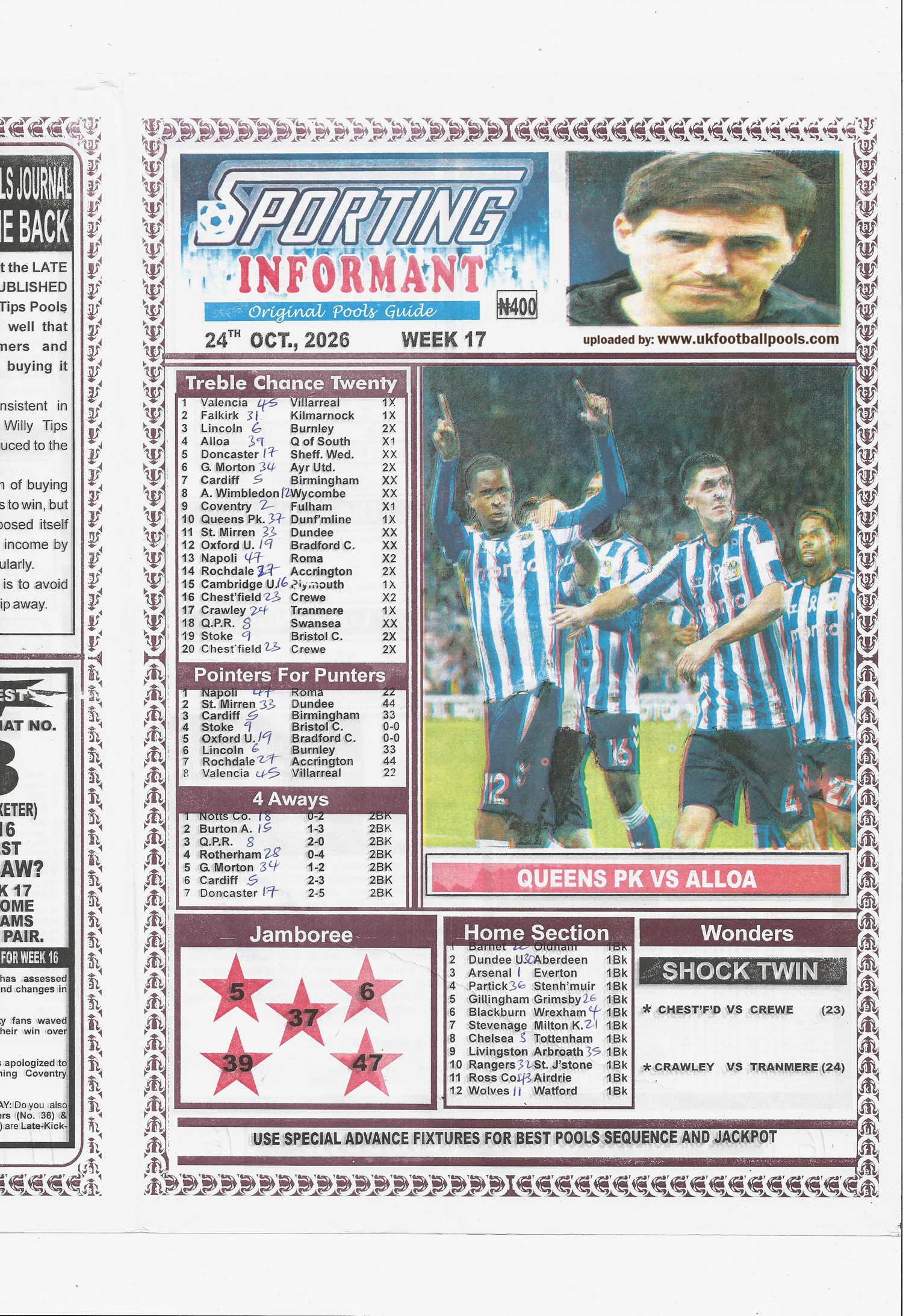 week 17 sporting informant 2026 page 1