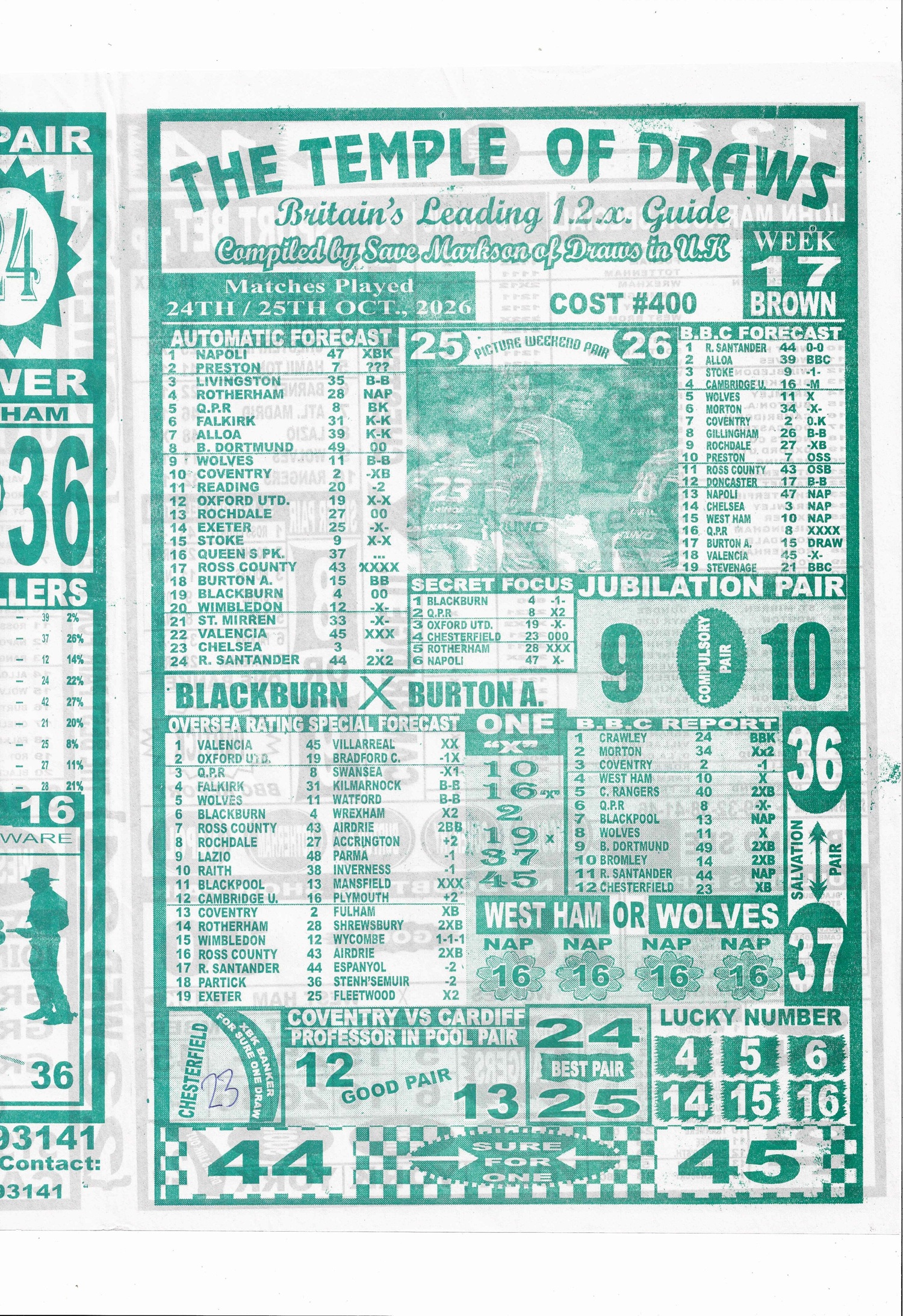 week 17 temple of draws 2026 page 1