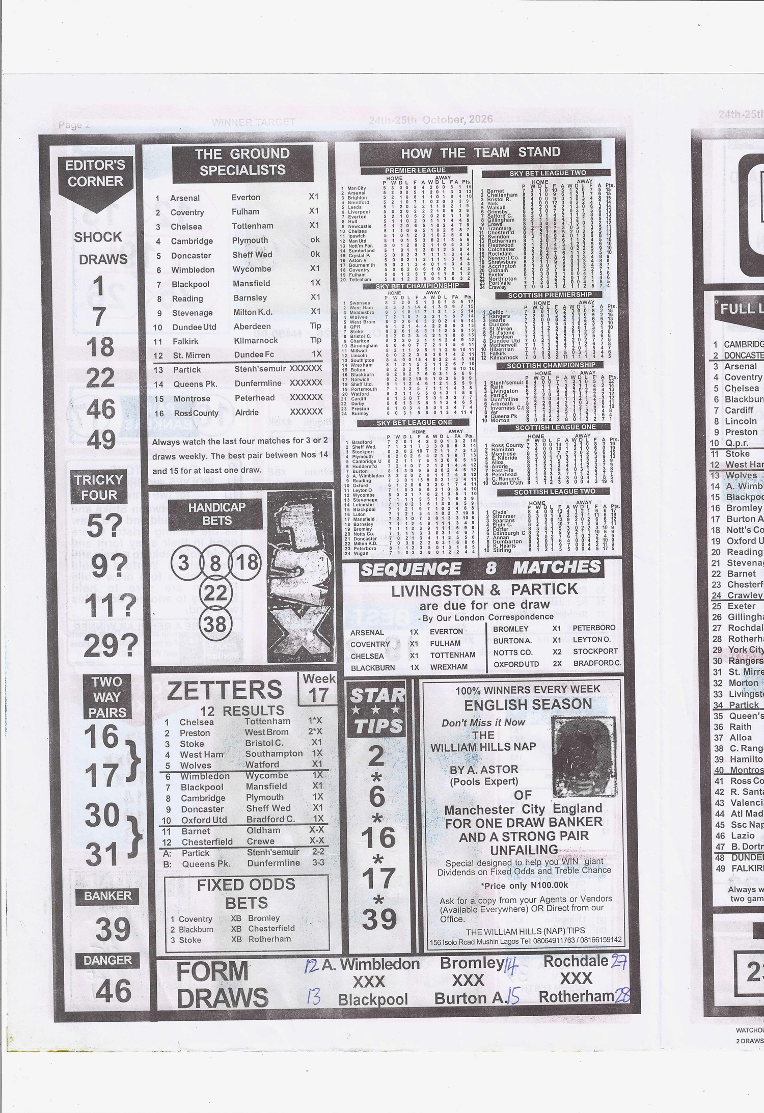 week 17 winner target 2026 page 2