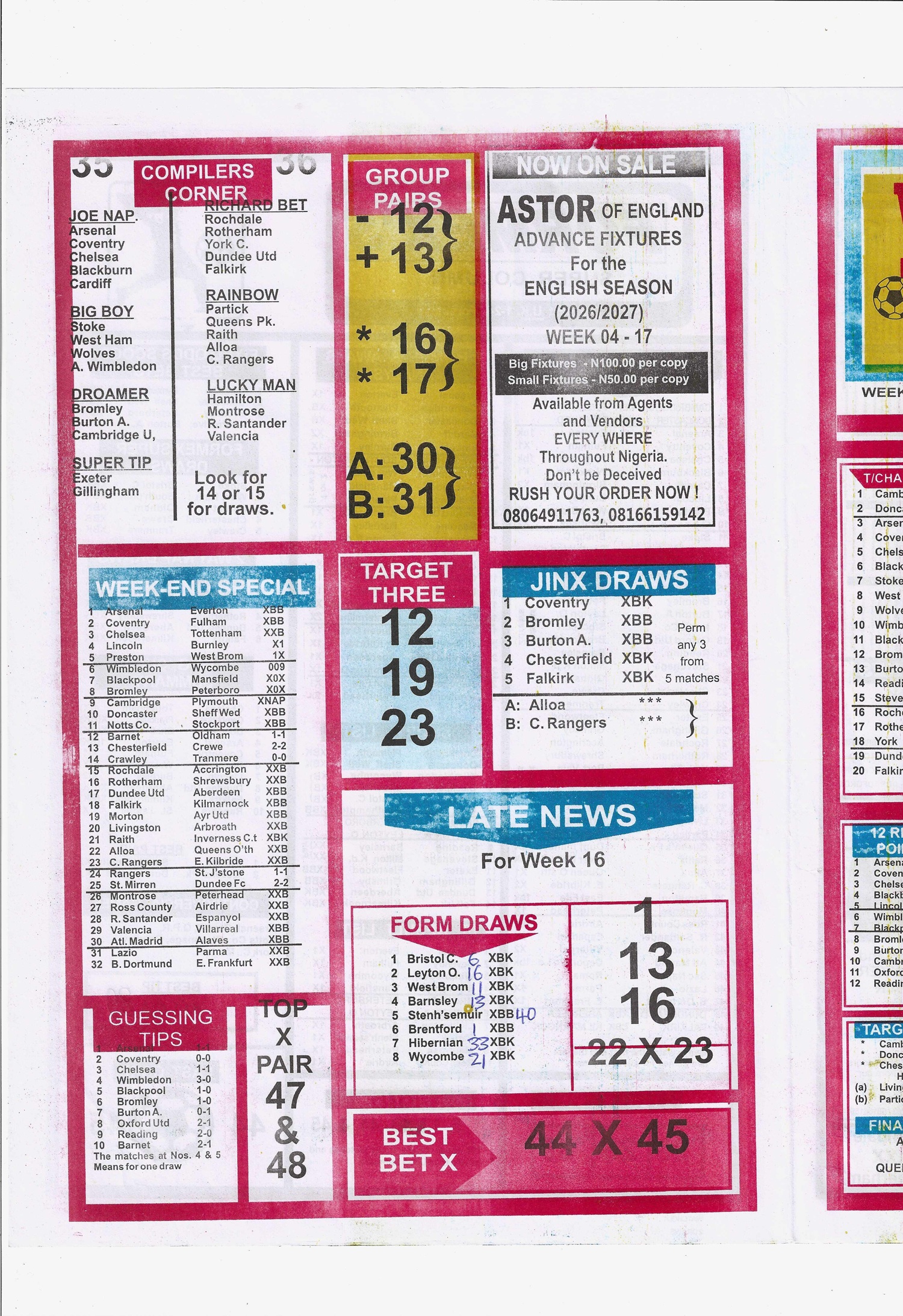 week 17 winner target 2026 page 4