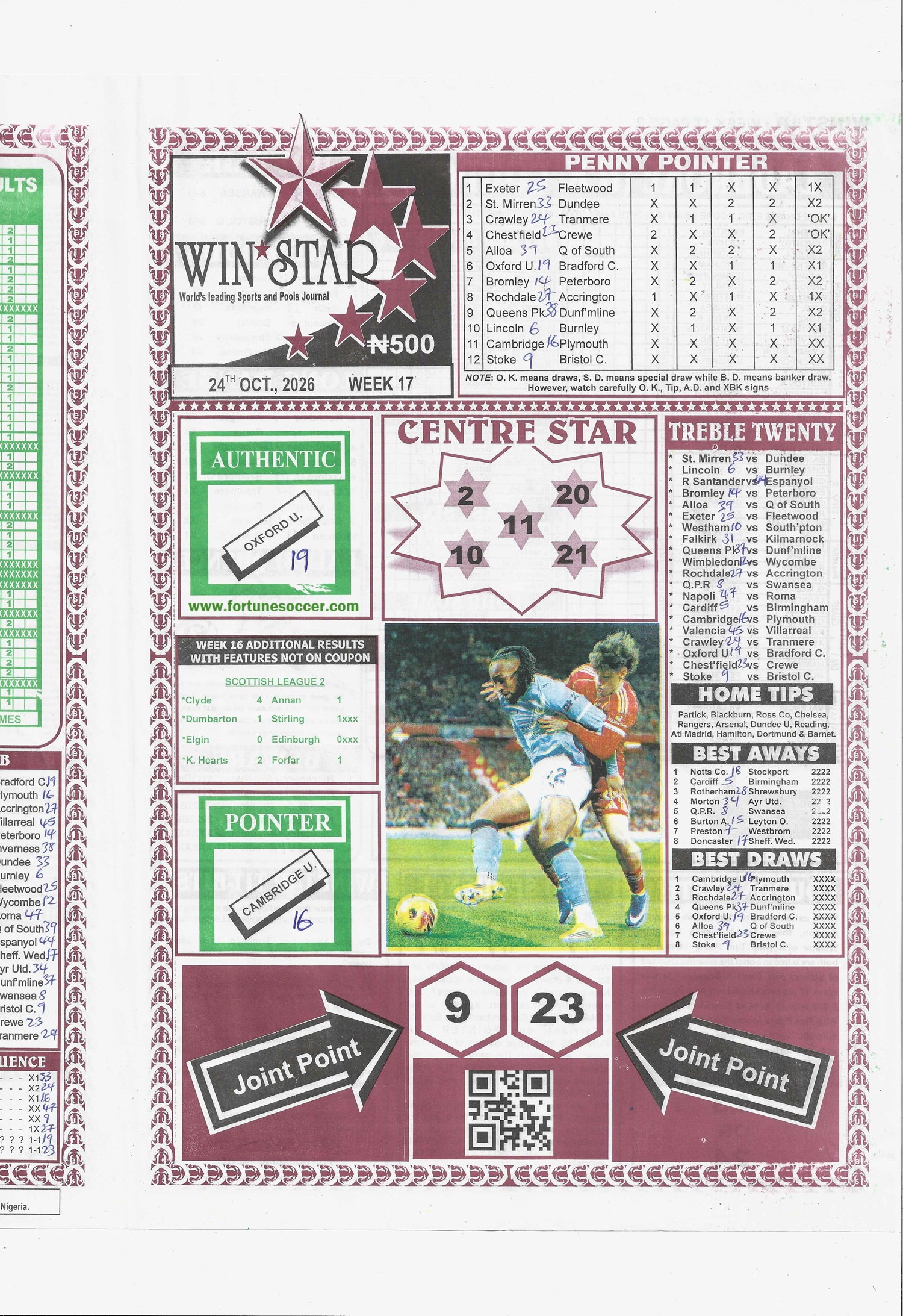 week 17 winstar 2026 page 1