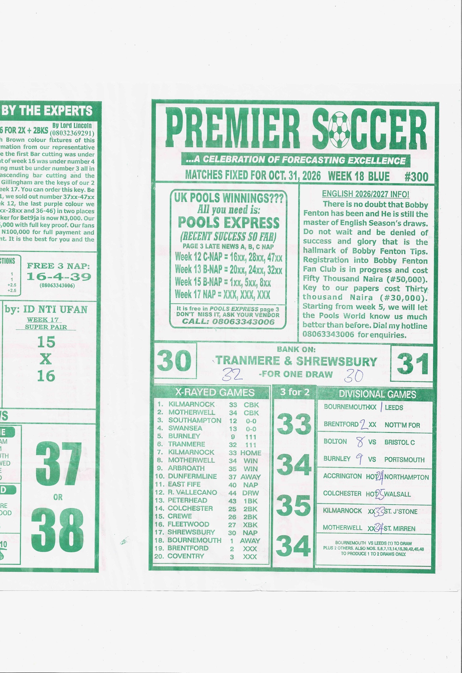 week 18 premier soccer 2026 page 1
