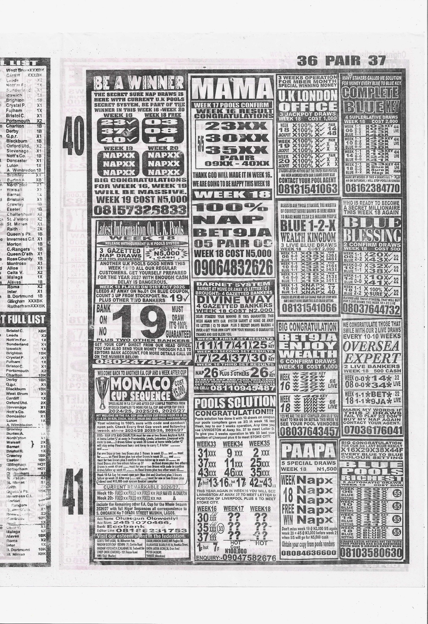 week 18 sporting telegraph 2026 page 5