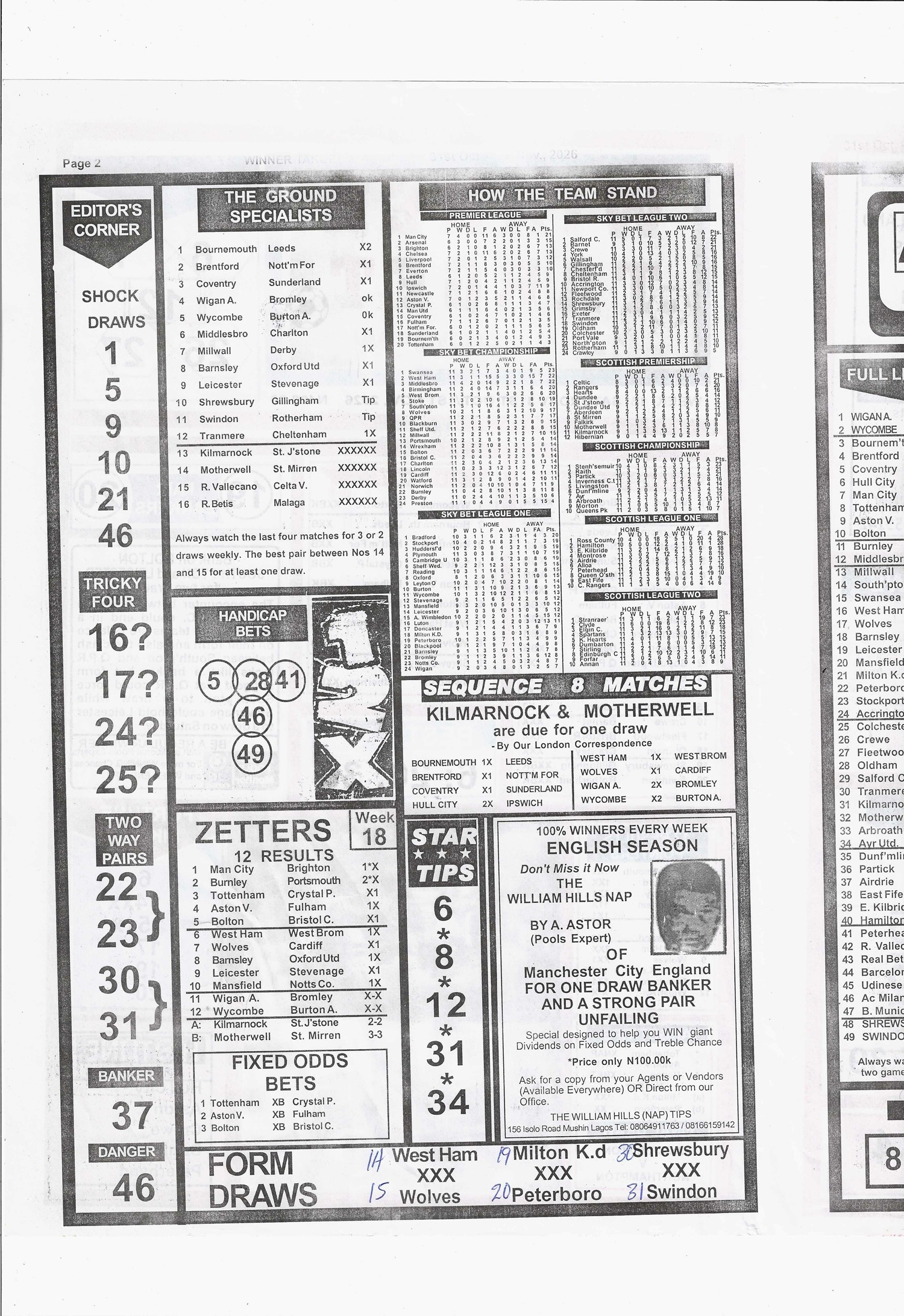 week 18 winner target 2026 page 2