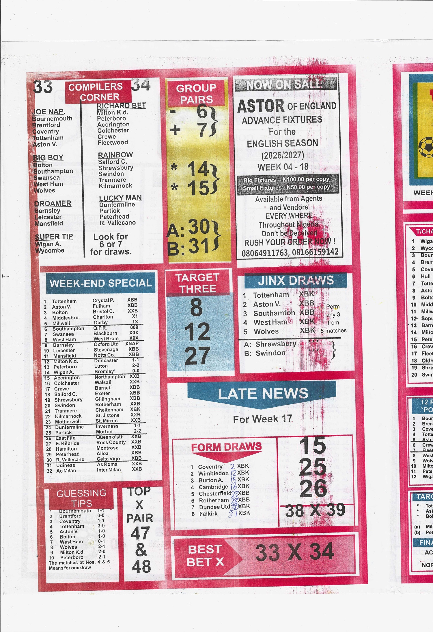 week 18 winner target 2026 page 4