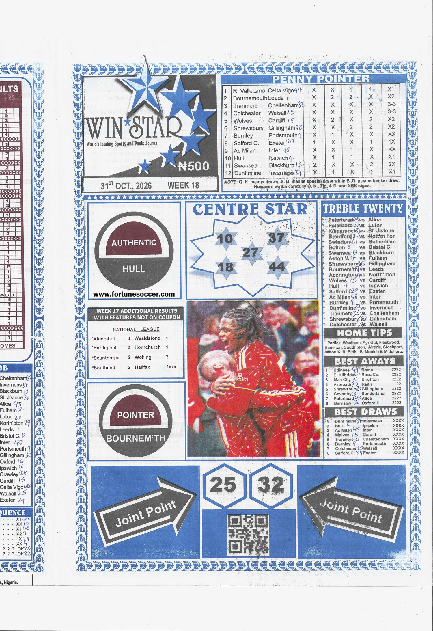 week 18 winstar 2026 page 1