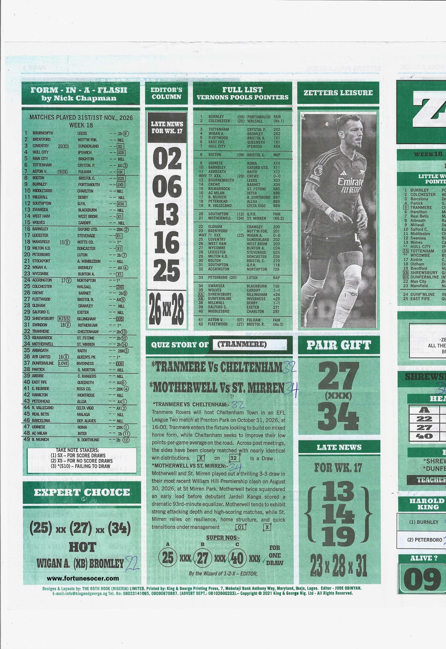 week 18 zetters punters guide 2026 page 4