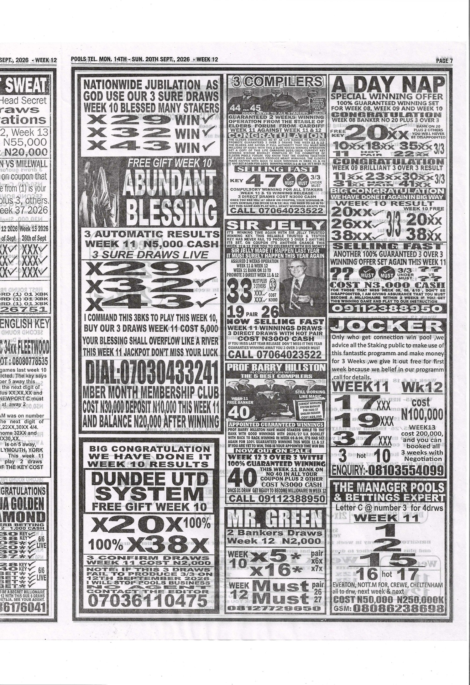 week 12 pools telegraph 2026 page 11