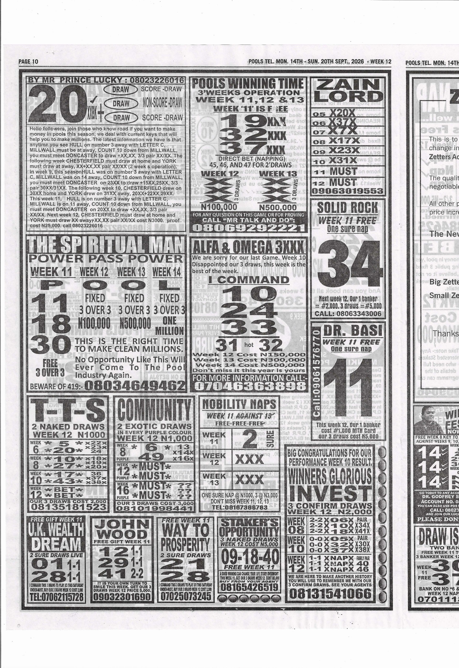 week 12 pools telegraph 2026 page 14