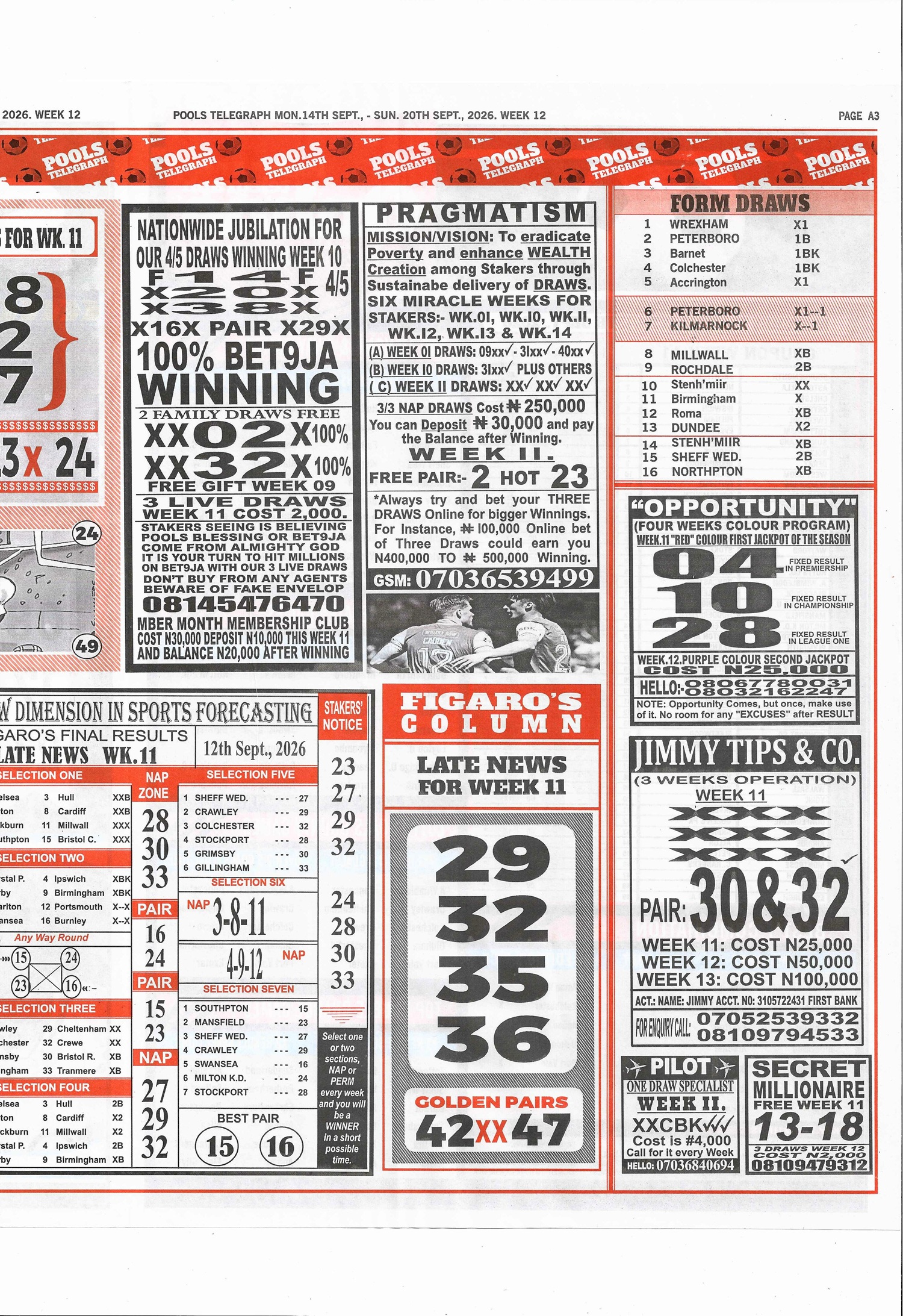 week 12 pools telegraph 2026 page 9