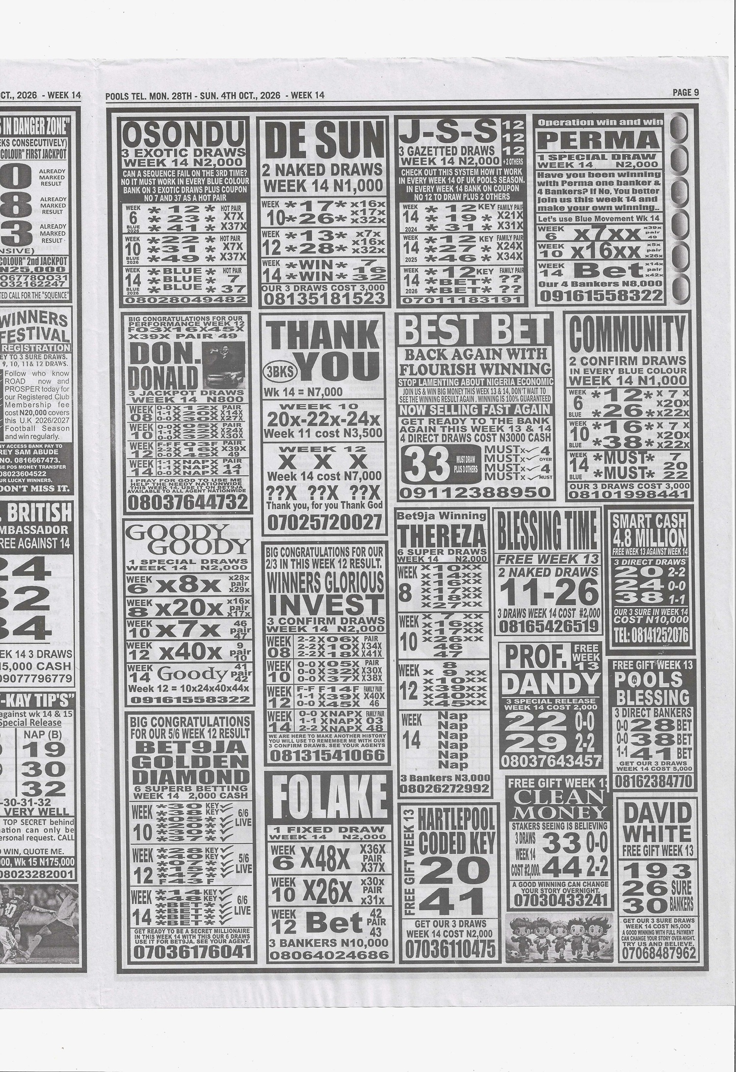 week 14 pools telegraph 2026 page 13