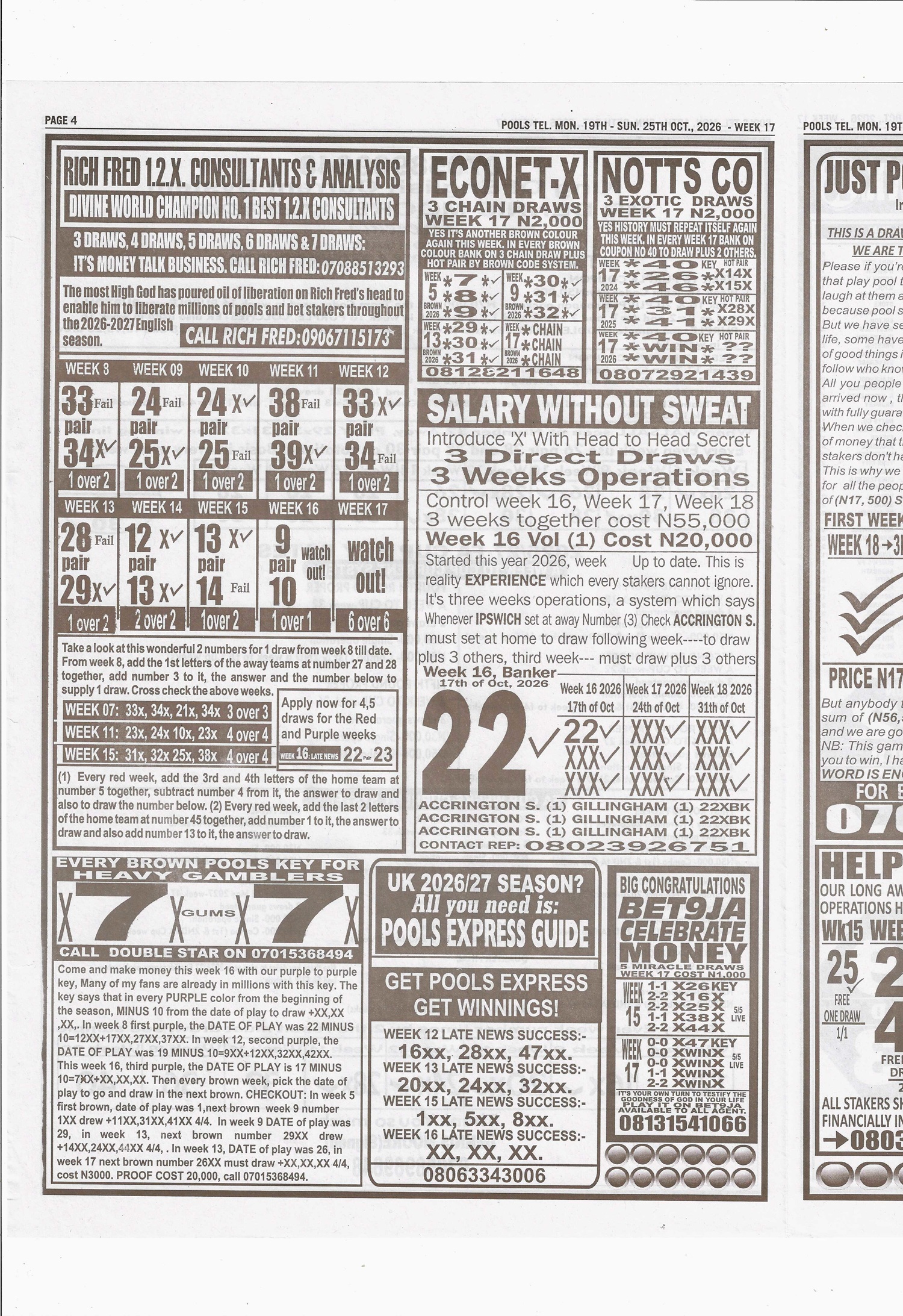 week 17 pools telegraph 2026 page 4