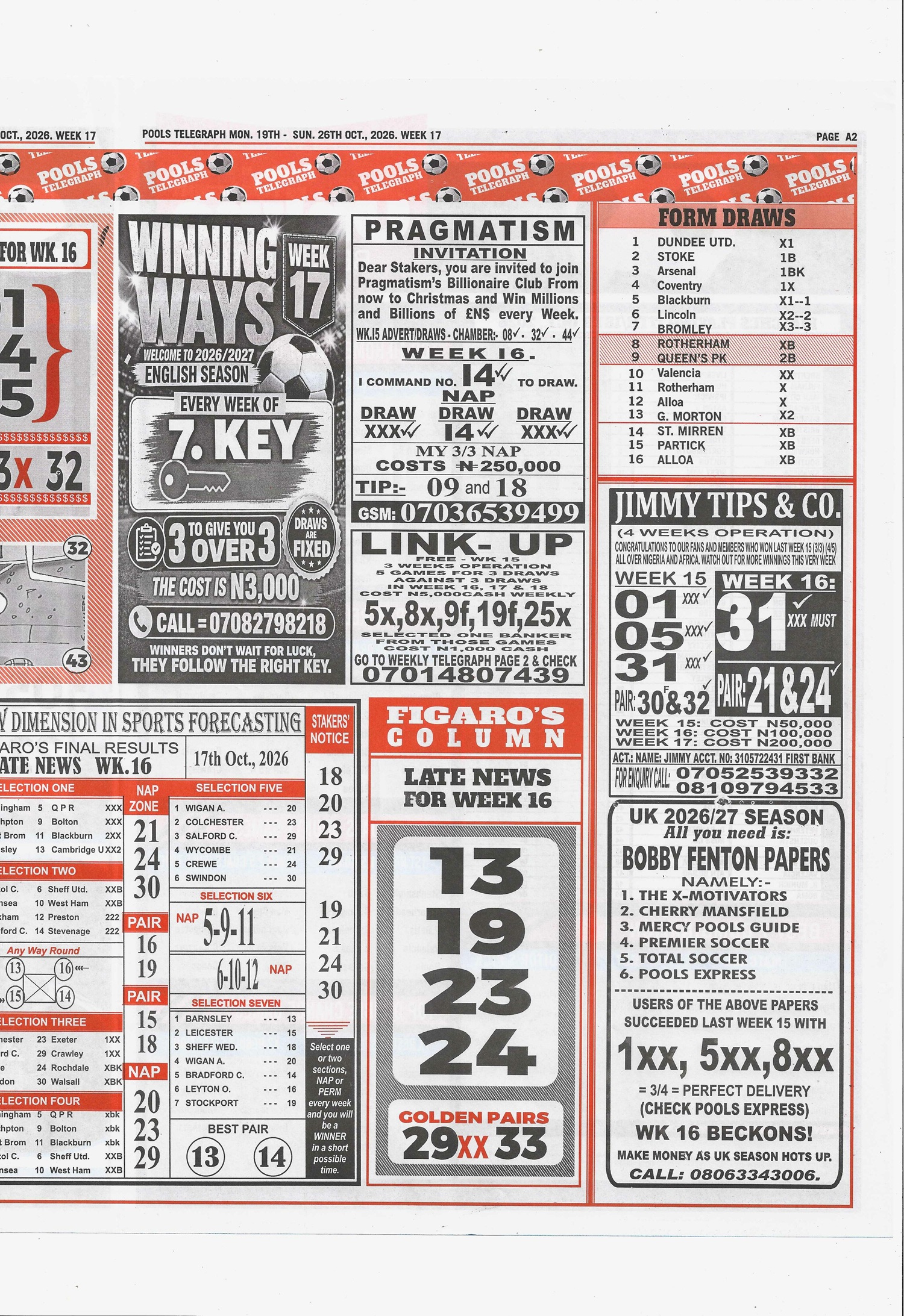 week 17 pools telegraph 2026 page 9